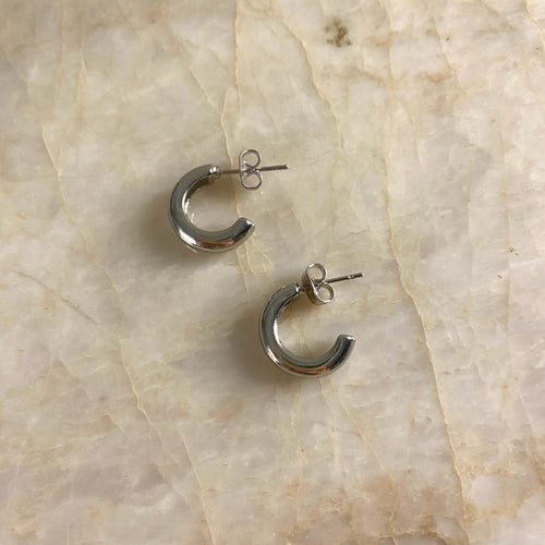 Small Silver Hoops