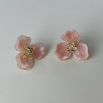 Floral Studs- Light Pink