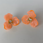 Floral Studs- Orange