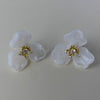 Floral Studs- White