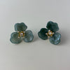 Floral Studs- Green