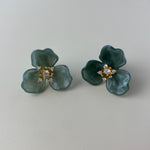 Floral Studs- Green