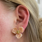 Floral Studs- Light Pink