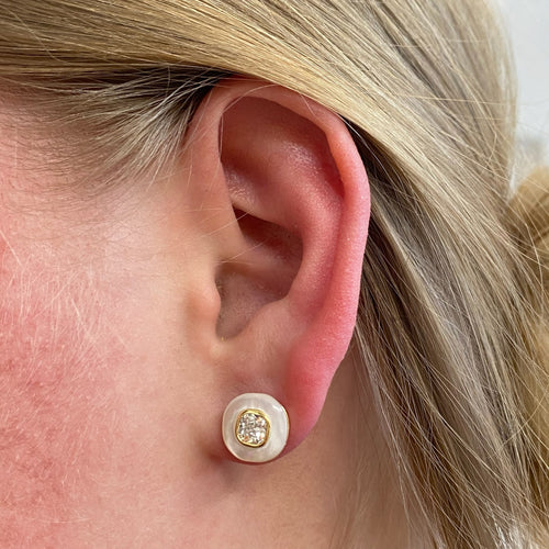 Pearl CZ Studs