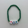 Mahjong Tile Beaded Bracelets- Green