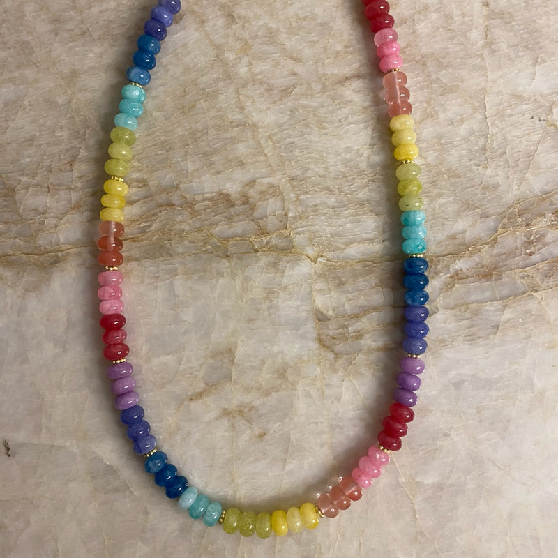 Sweetie Necklace- Pastel Rainbow