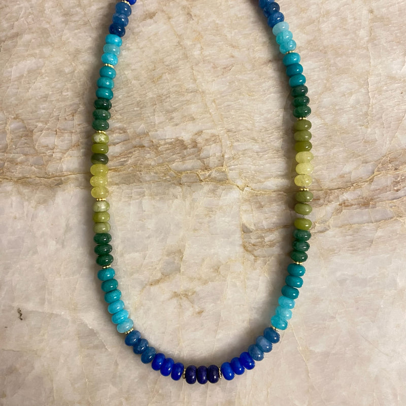 Sweetie Necklace- Blue & Green