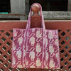 Quilted Tote Bag - Pink Tiger - Damaged (Threading Coming Loose)
