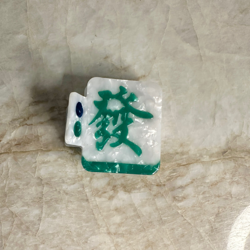 Mahjong Tile Hair Clips