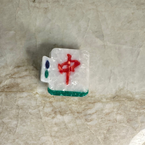Mahjong Tile Hair Clips