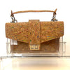 Clear Cork Purse With Rainbow Accents