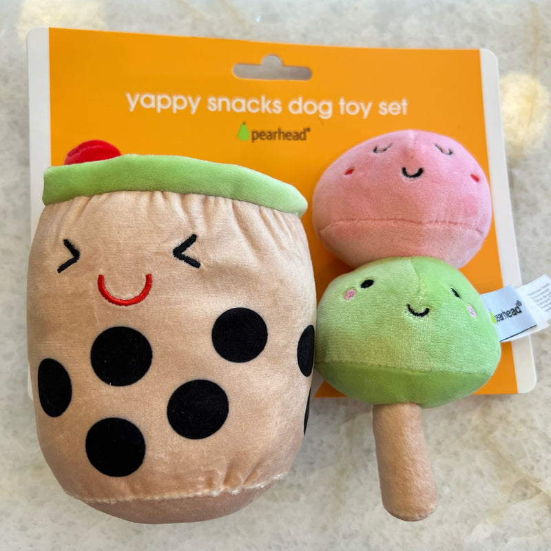 Yappy snacks dog toy set