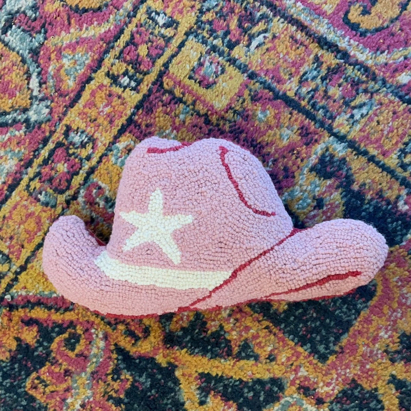 Cowboy hat throw pillow
