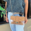 Clear Cork Purse With Rainbow Accents