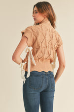 Knitted Sweater Top - Taupe