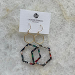 Double Hexagon Earrings