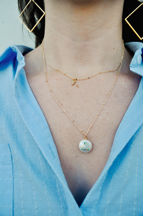CZ Pearl Necklace
