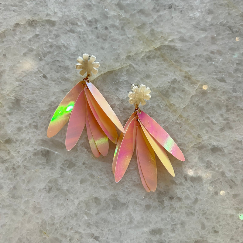 Flower Post Petal Earrings