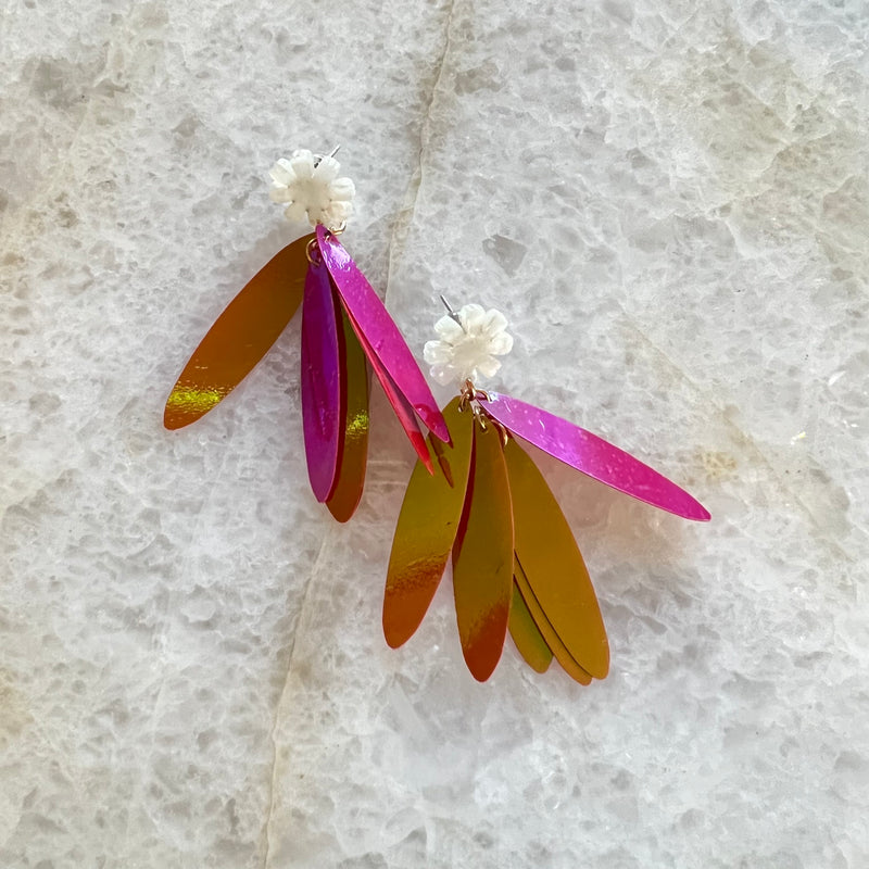 Flower Post Petal Earrings