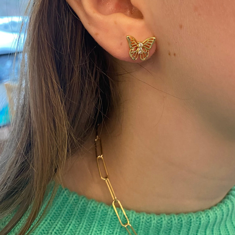Butterfly Stud