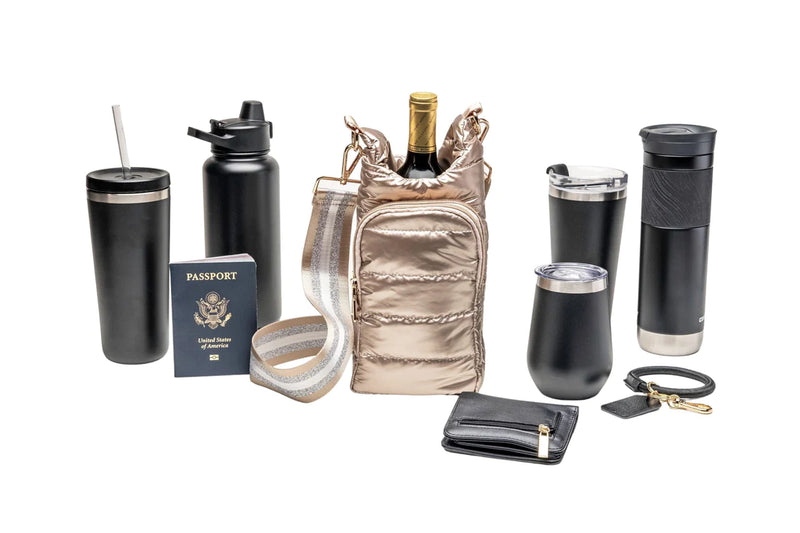 Purse that holds water bottle sale