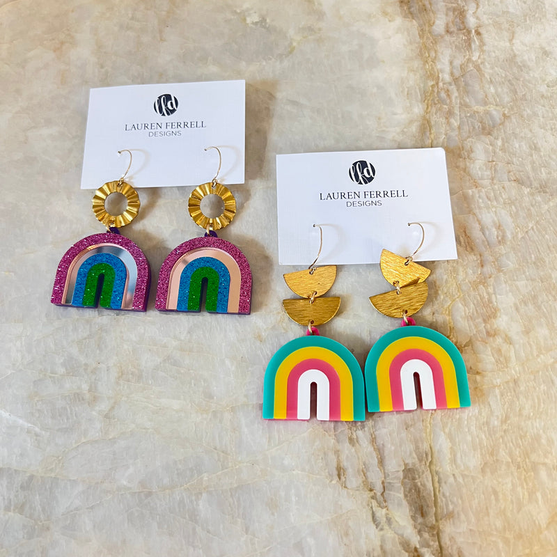 Acrylic Rainbow Earrings