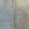 Gold Butterfly Enamel Charm Choker