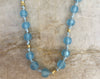 Leather Knotted Recycled Glass Necklace