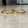 Gemstone Gold Hoops