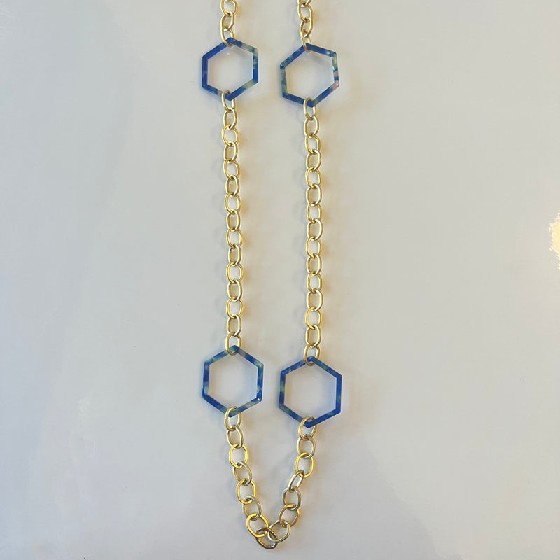 Acrylic Hexagon Necklace