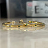 Gemstone Gold Hoops