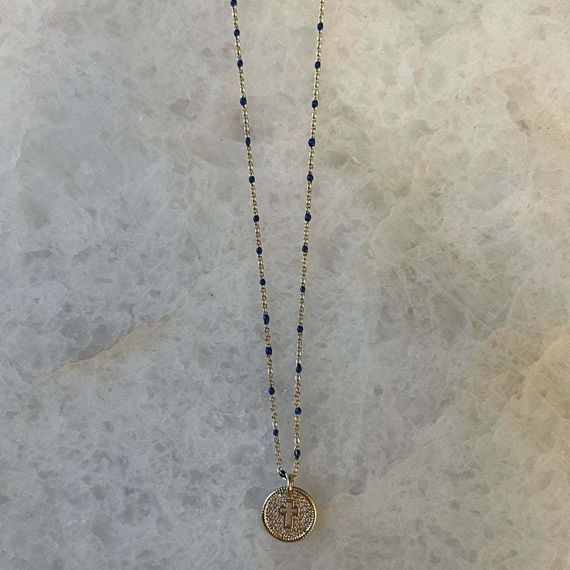 Open Cross Charm Necklace