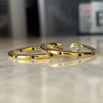 Gemstone Gold Hoops