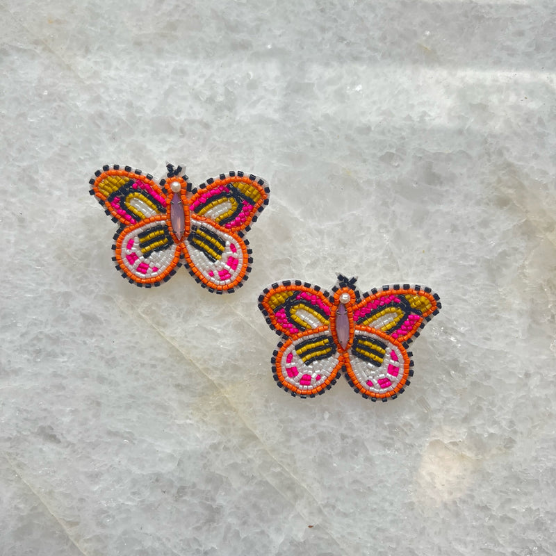Beaded Earrings - Butterfly