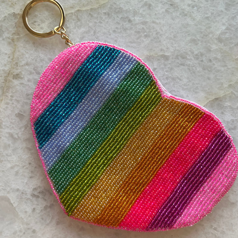 Beaded Heart Coin purse