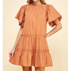 Flutter Sleeves Mini Dress - Sienna