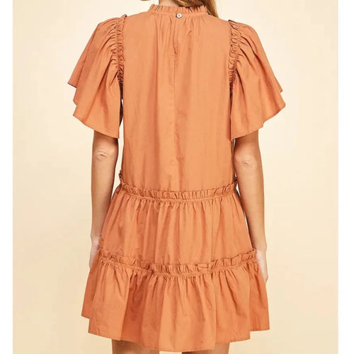 Flutter Sleeves Mini Dress - Sienna